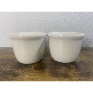 2 H F Coors Chefsware Ramiken Set Lot Custard Pudding Cups